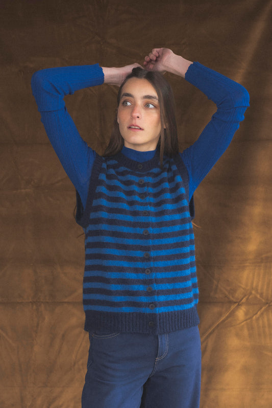 Vest sin mangas Azul