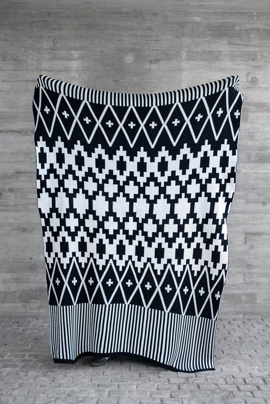 Manta Chacana blanco&negro