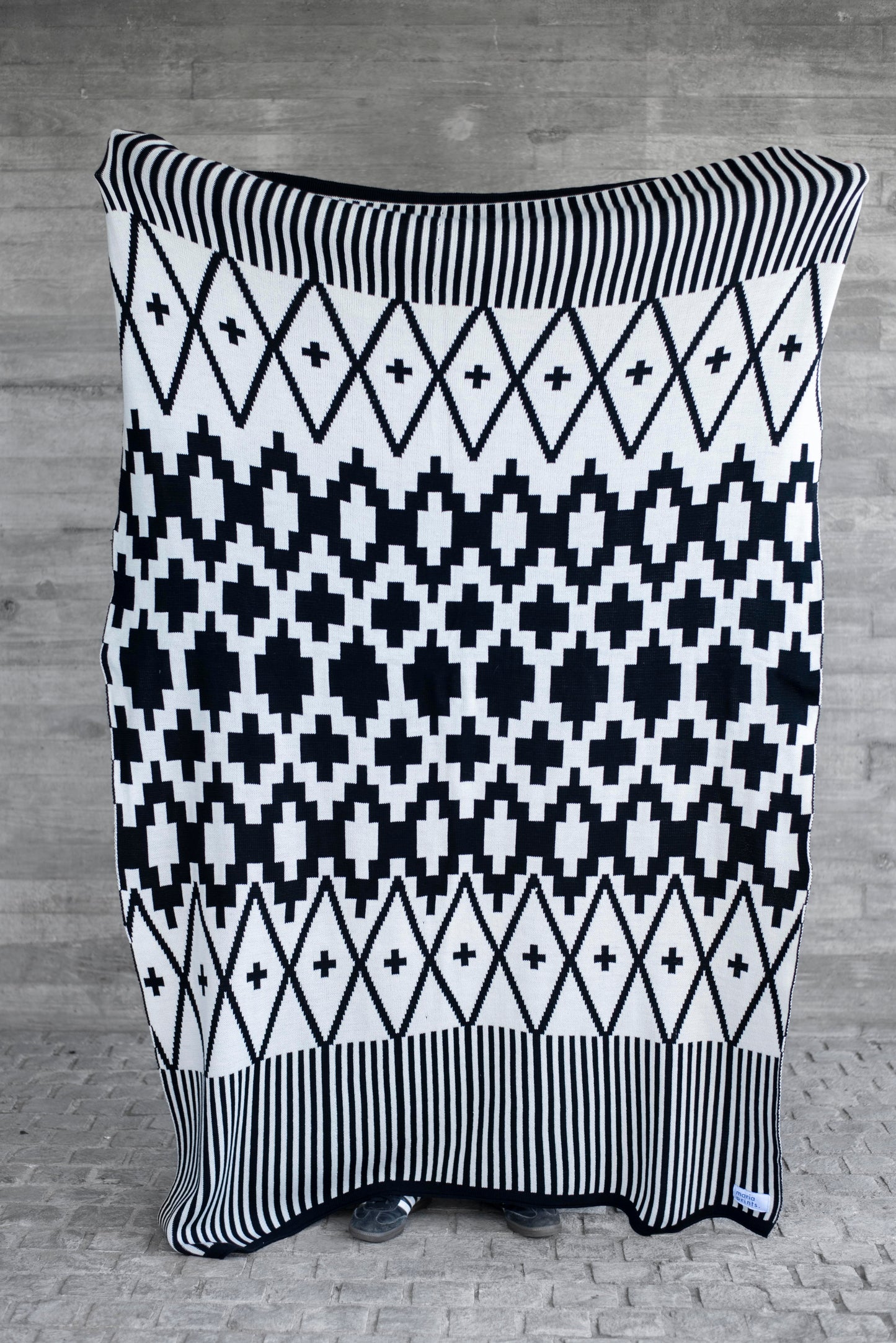 Manta Chacana blanco&negro