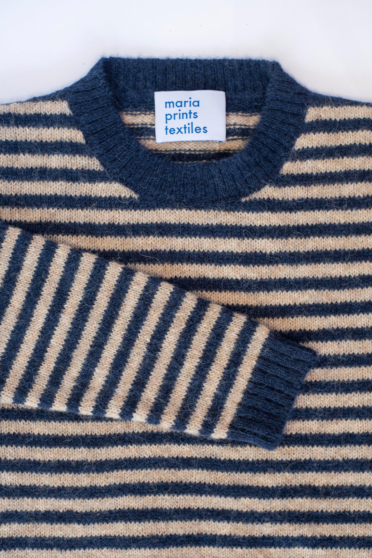 Sweater rayas azul y beige