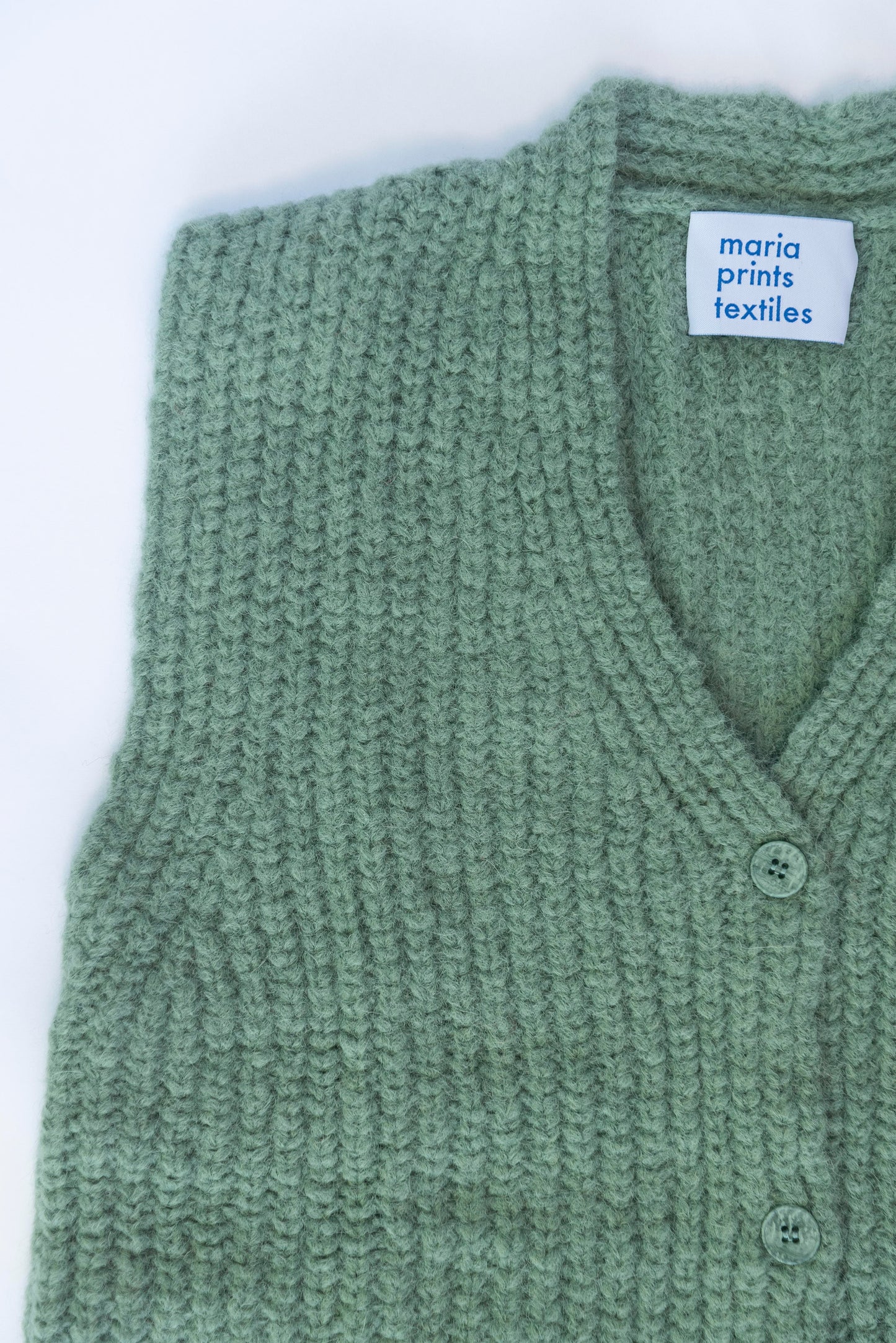 Cardigan sin mangas Verde jade