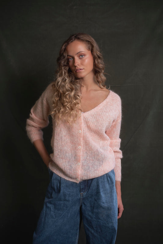 Cardigan liviano Rosa