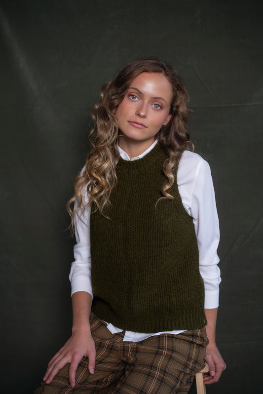 Sweater sin mangas Verde