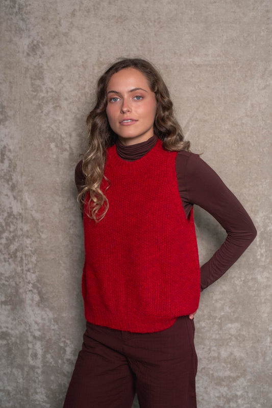 Sweater sin mangas Cereza