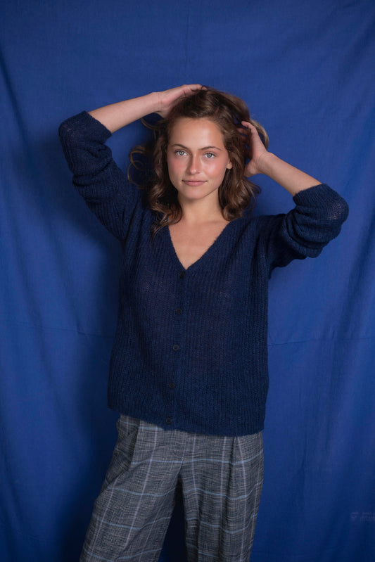 Cardigan liviano Azul marino