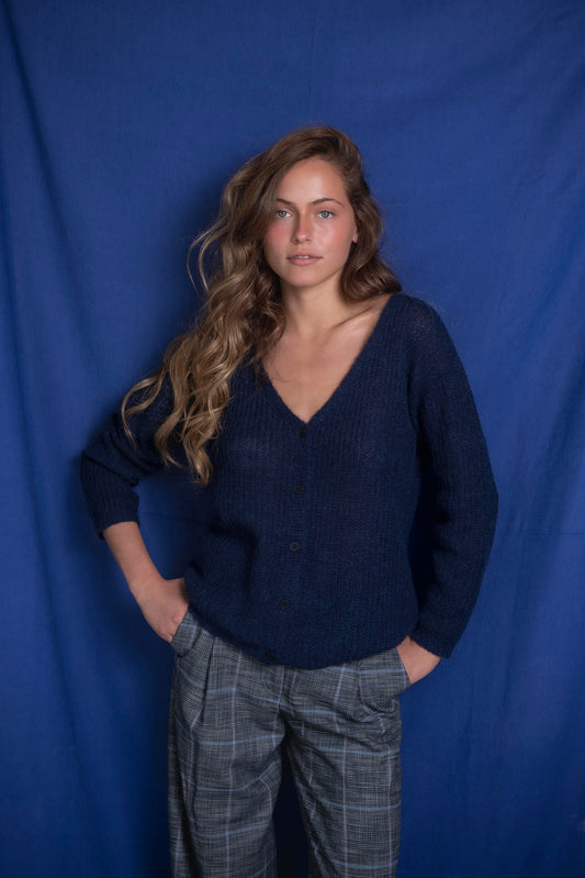 Cardigan liviano Azul marino