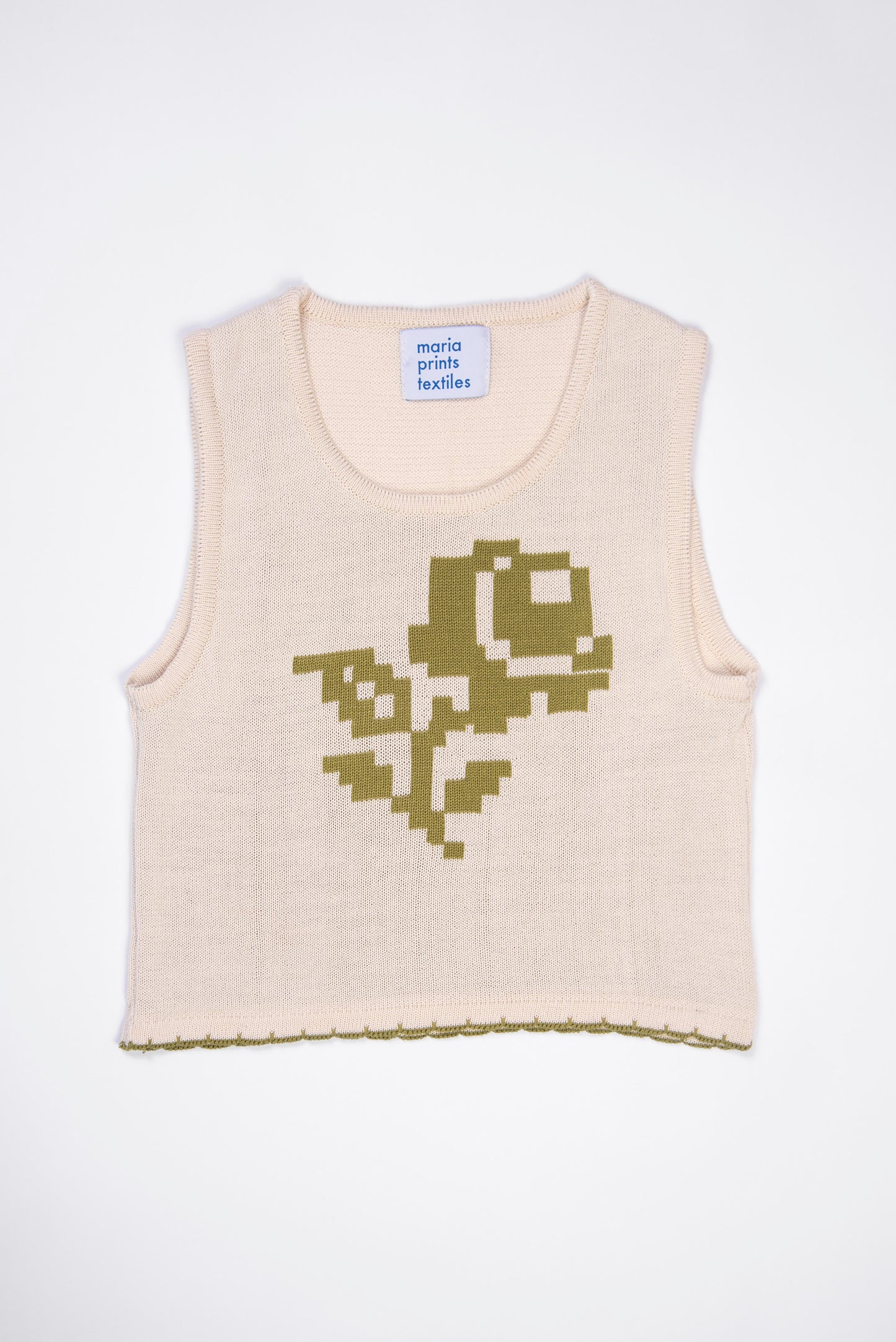 Polera Rosa crudo y verde