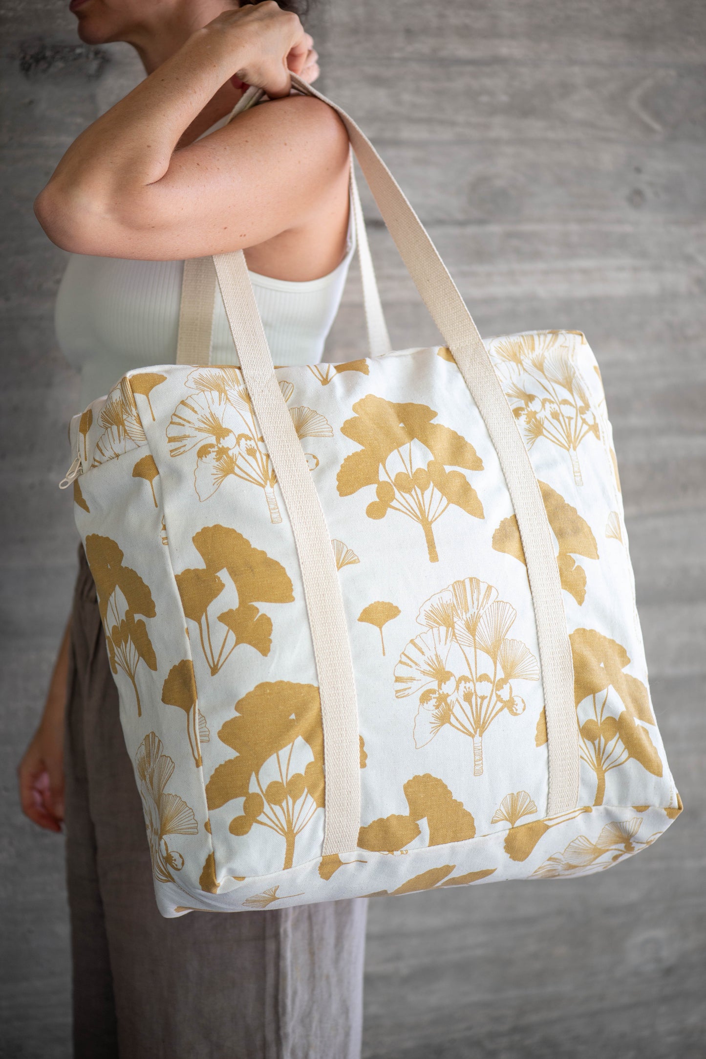 Bolso Maletin hojas ginko