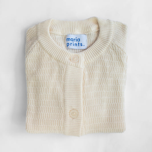 Cardigan algodón crudo