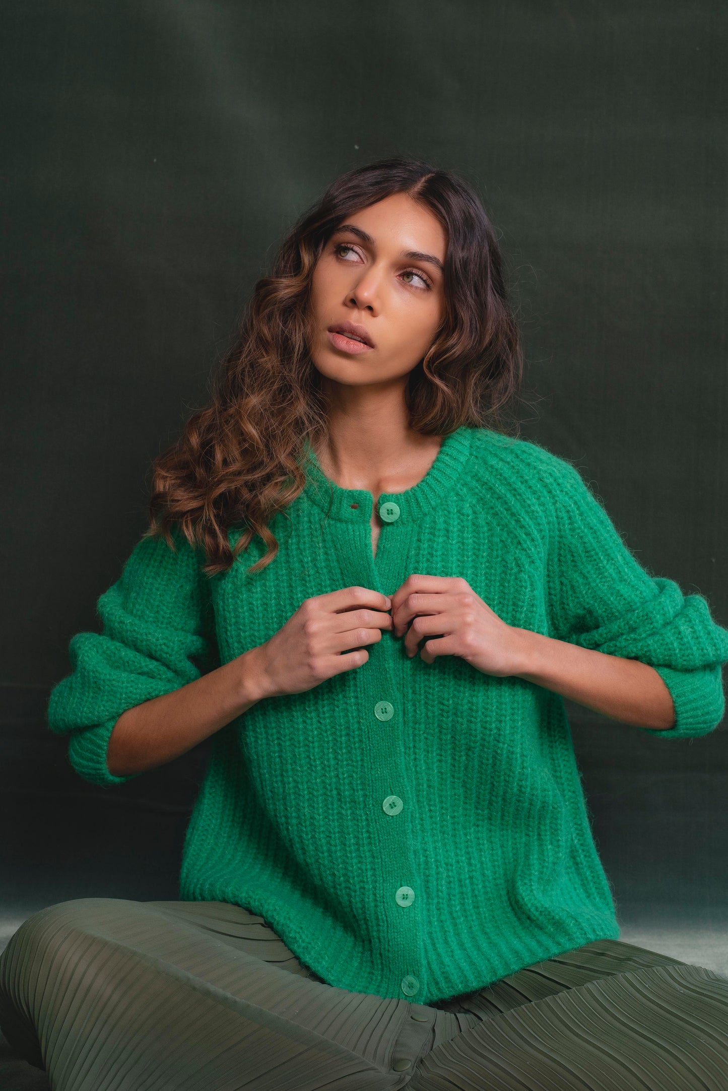 Cardigan Verde trébol