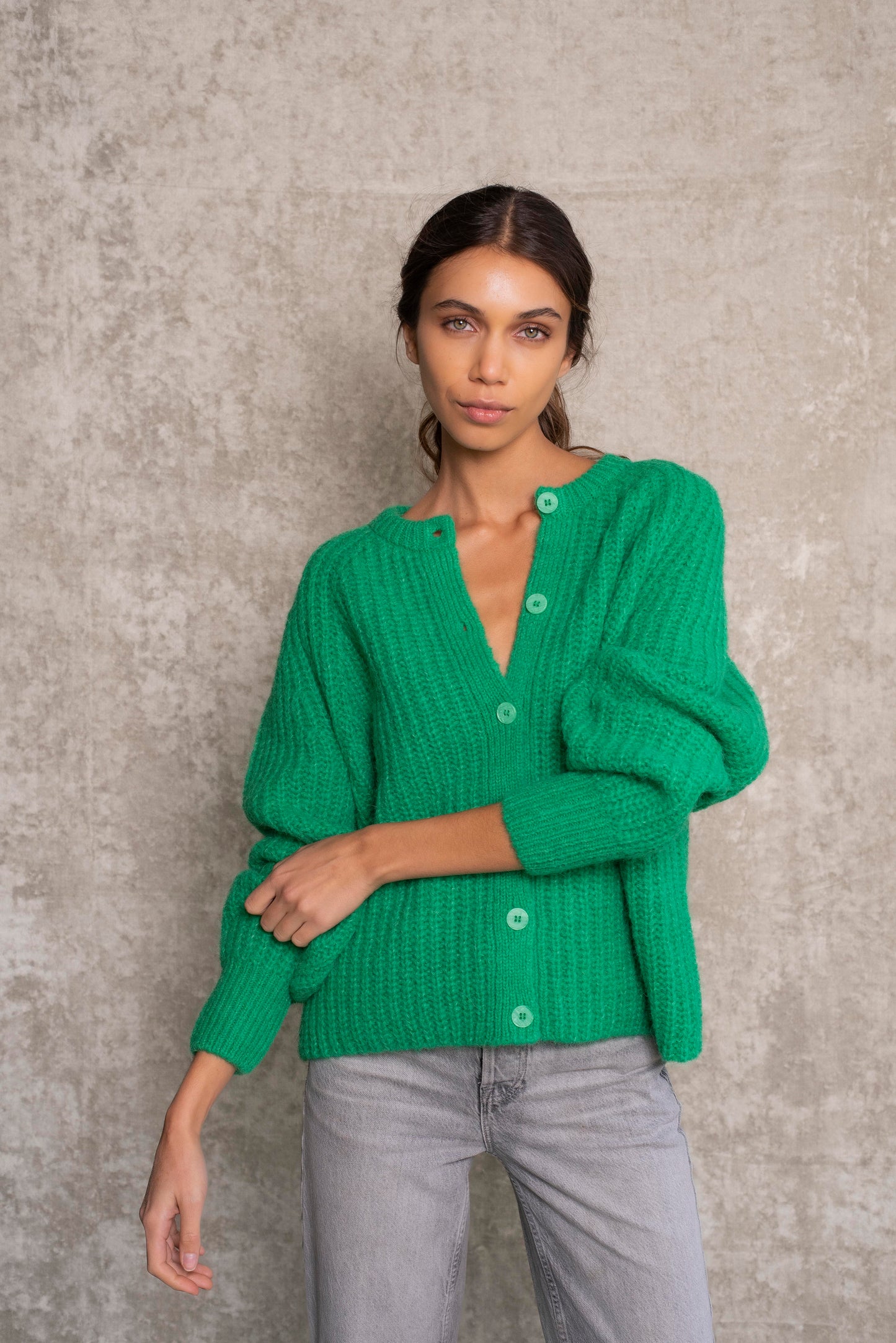 Cardigan Verde trébol