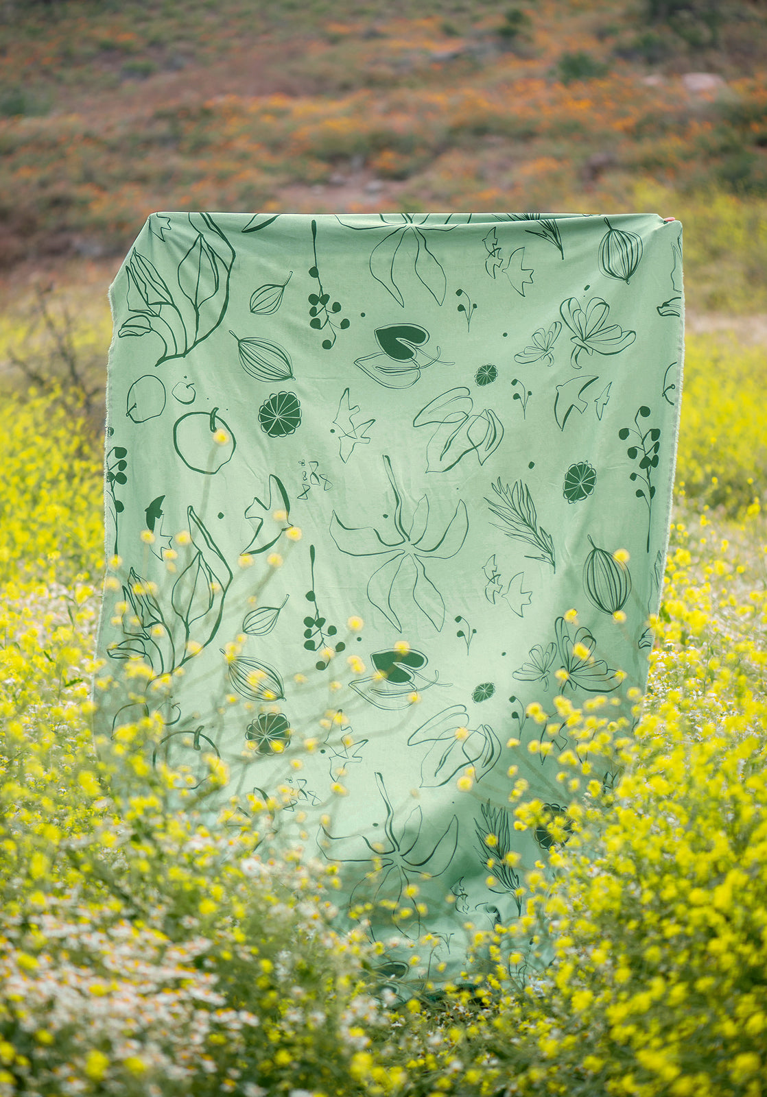 Paño Semillas verde