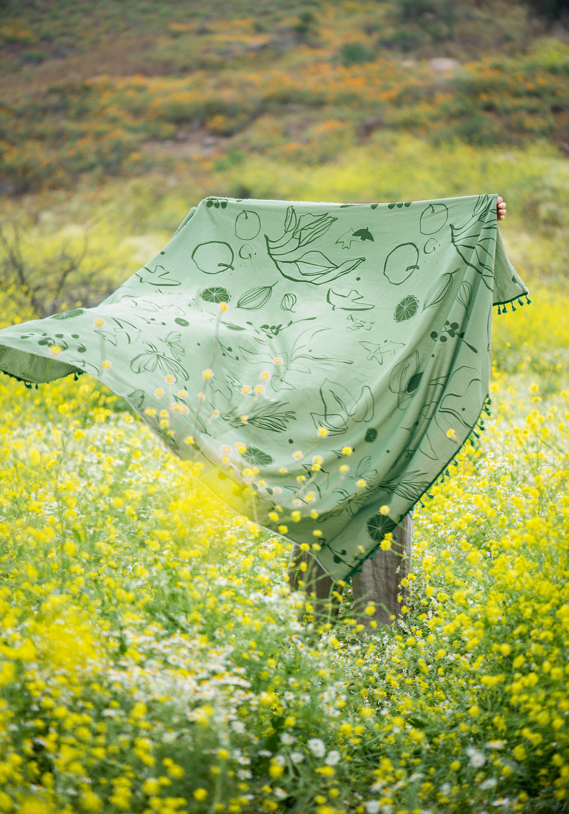 Paño Semillas verde