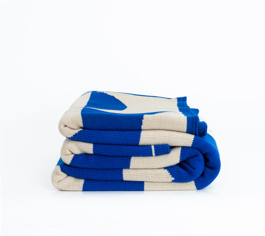 Manta Media Luna azul