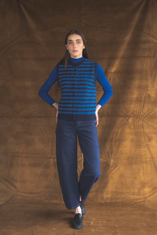 Vest sin mangas Azul
