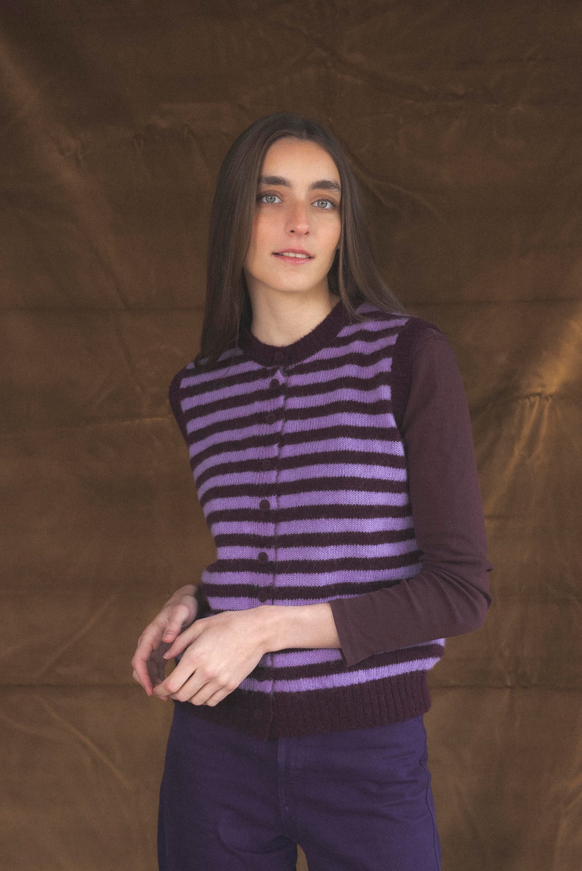Vest sin mangas Ciruela lila