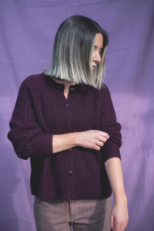Cardigan Ciruela