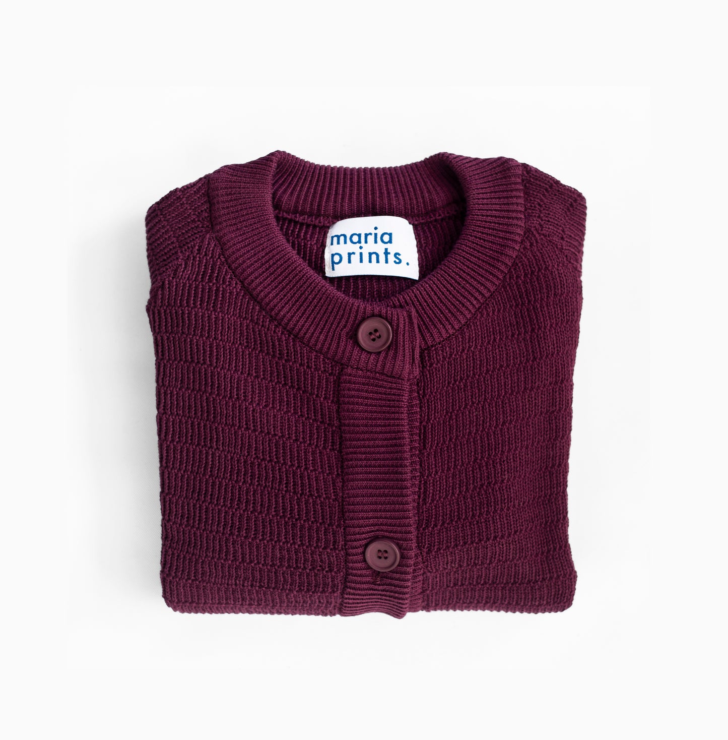 Cardigan algodón burdeo