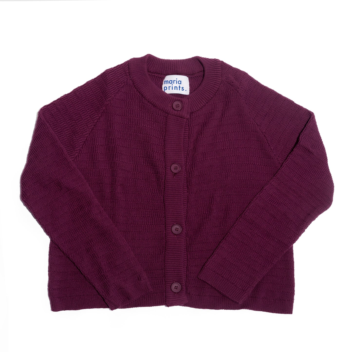 Cardigan algodón burdeo