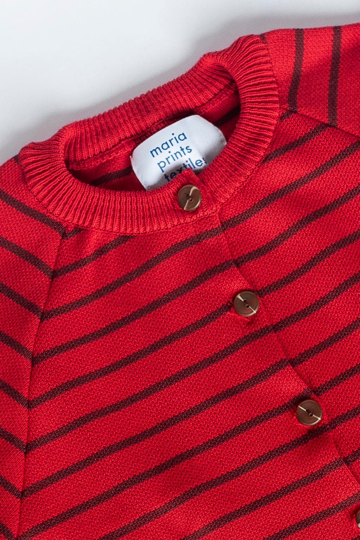 Cardigan rayas Rojo