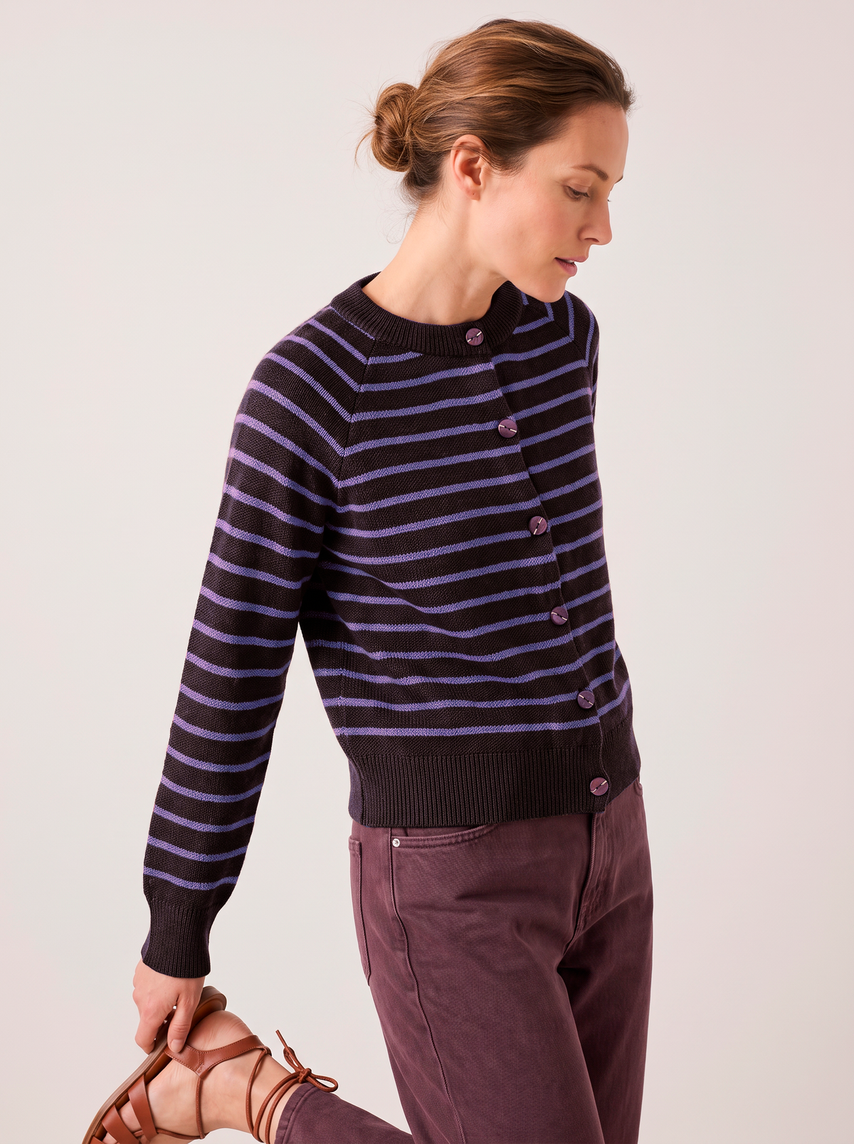 Cardigan rayas Chocolate