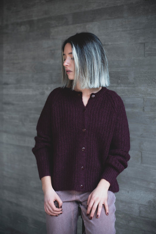 Cardigan Ciruela