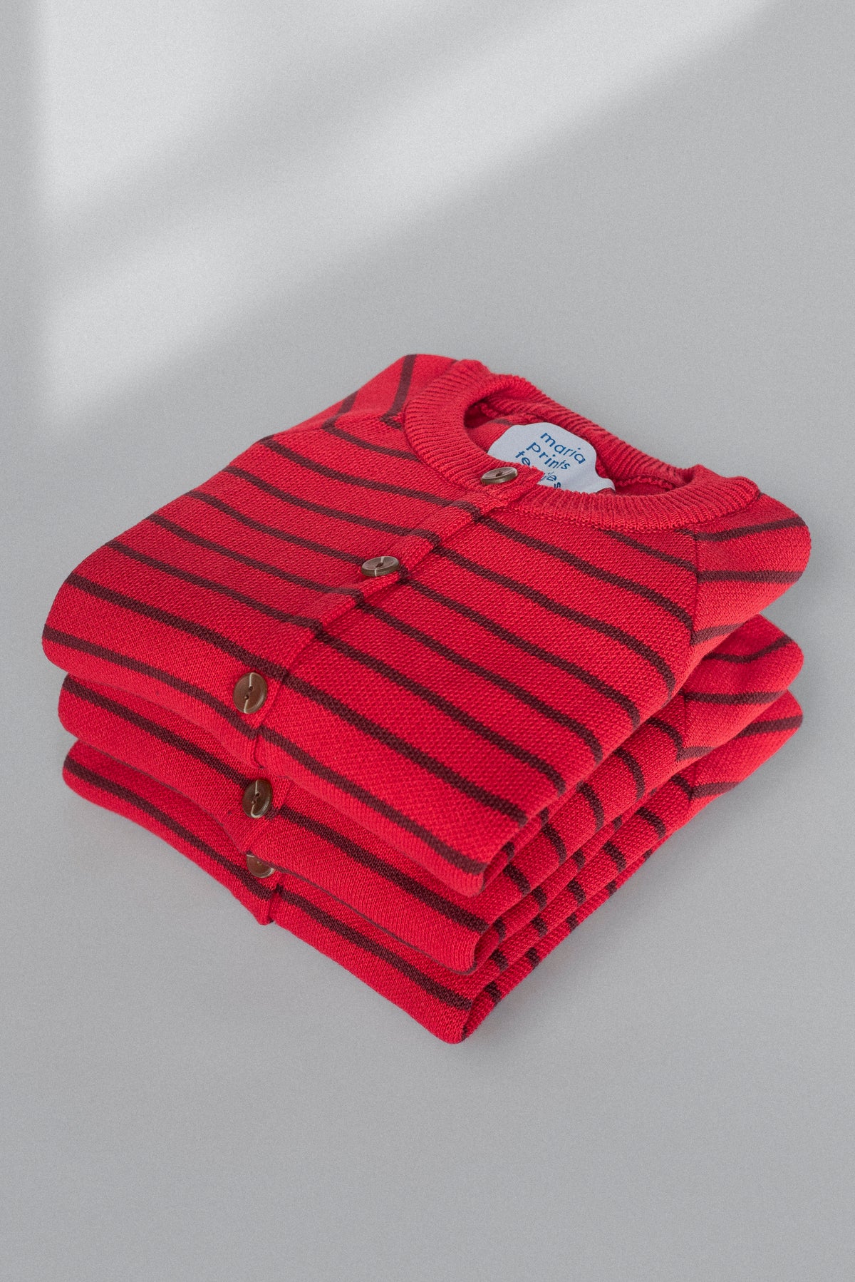 Cardigan rayas Rojo