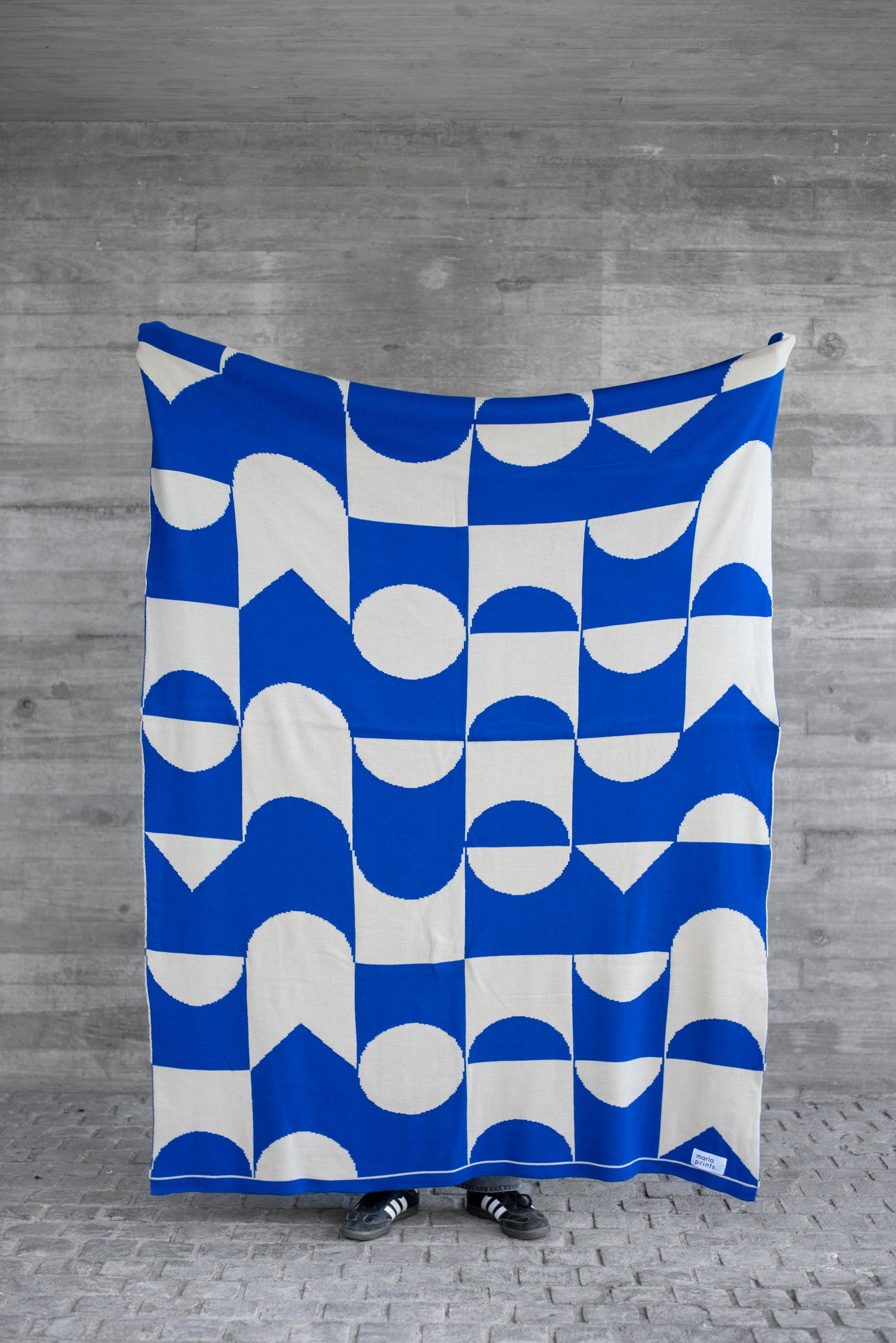 Manta Media Luna azul