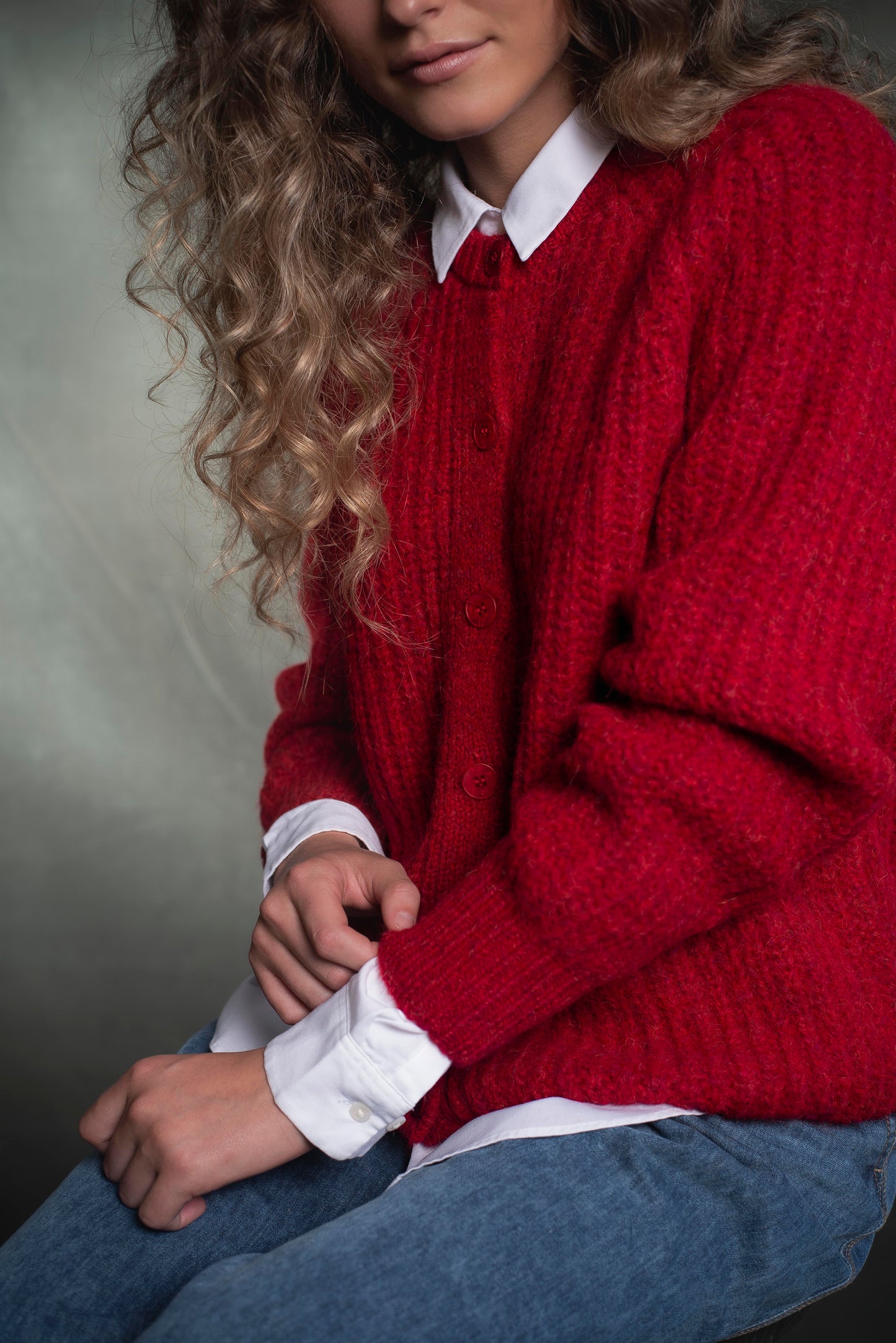 Cardigan rojo Cereza