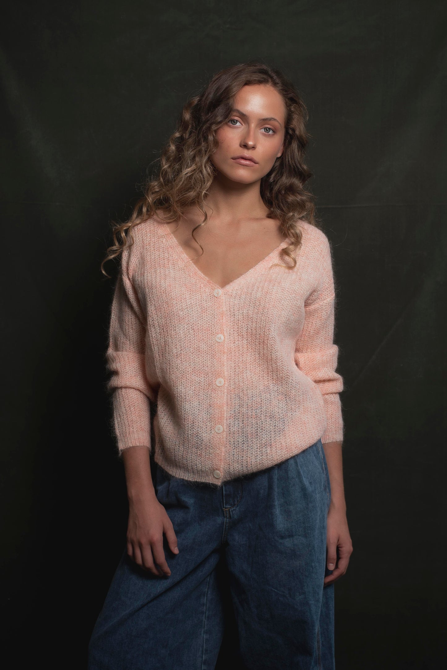 Cardigan liviano Rosa