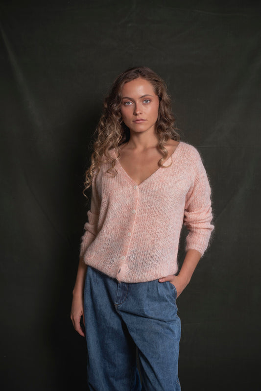 Cardigan liviano Rosa