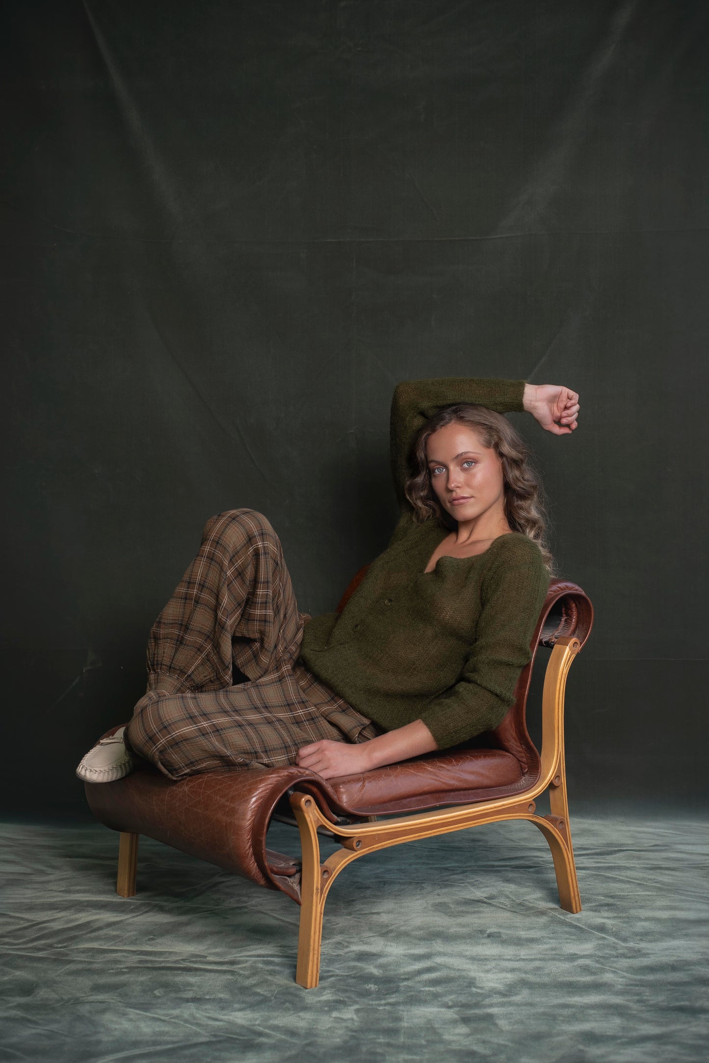 Cardigan liviano Verde musgo