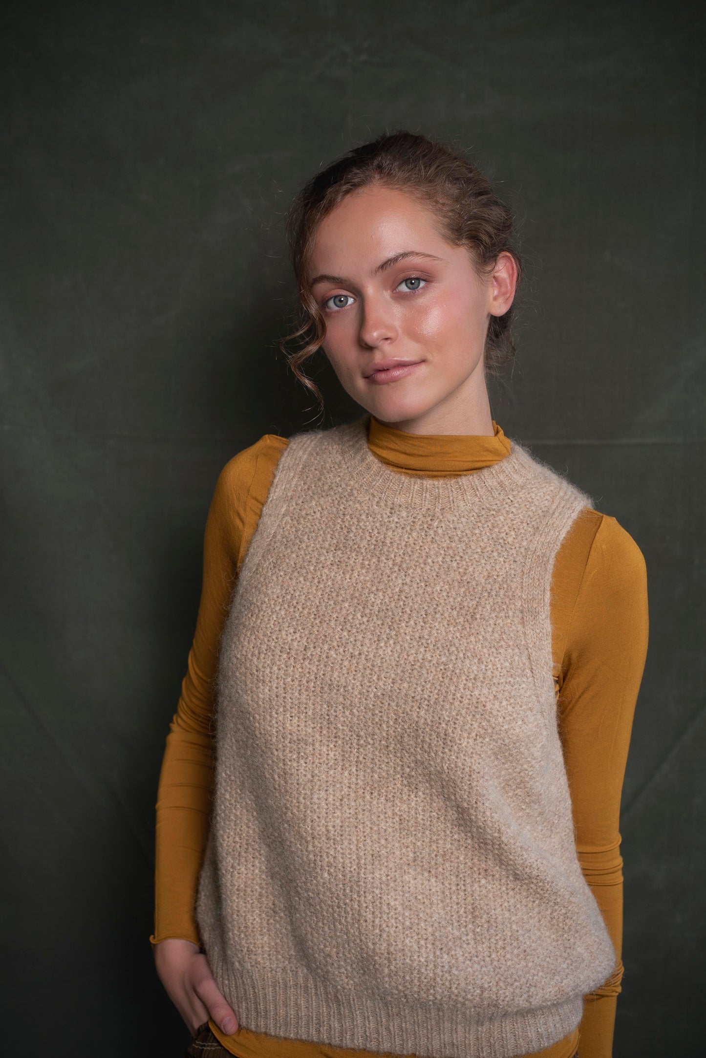 Sweater sin mangas Avena