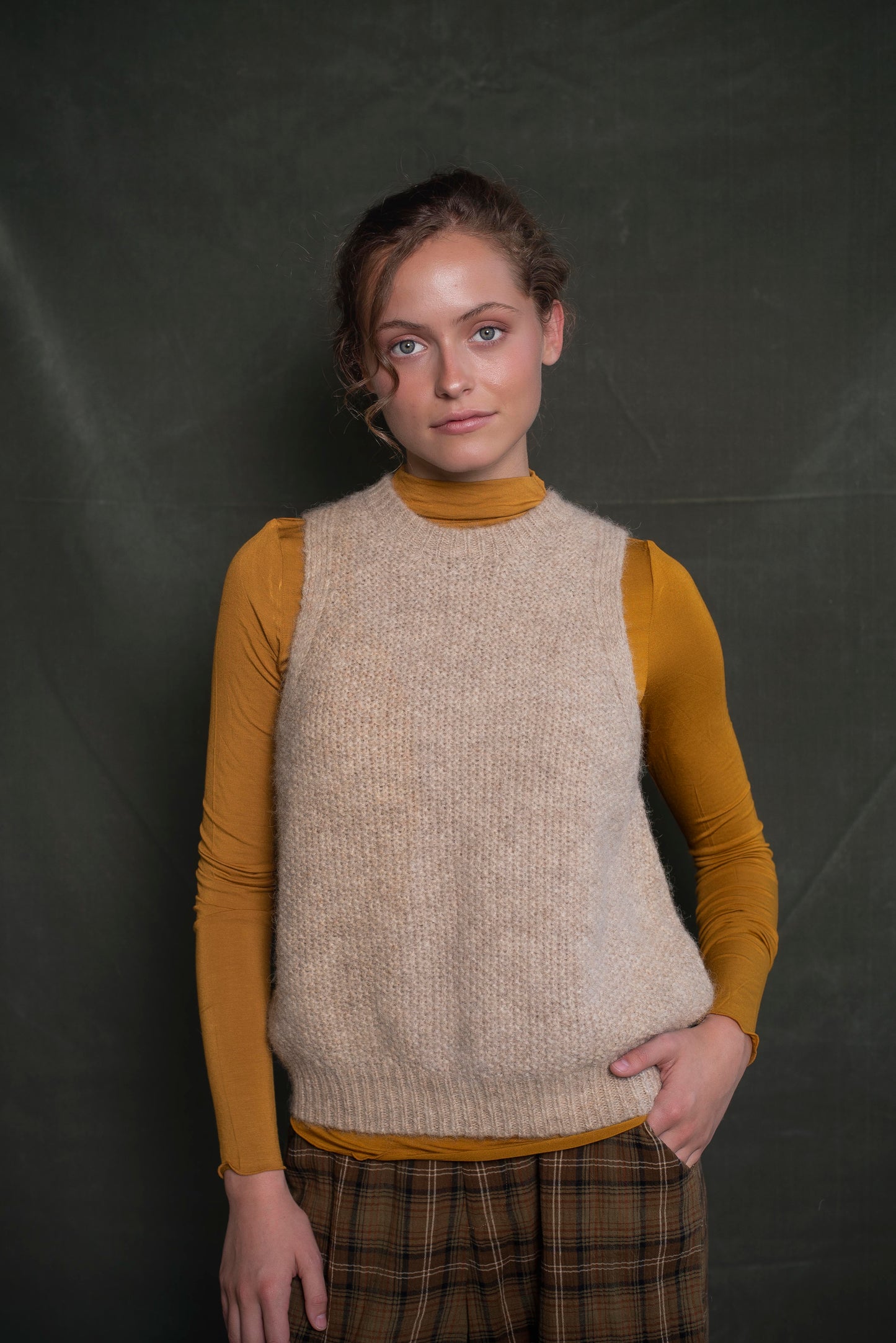 Sweater sin mangas Avena