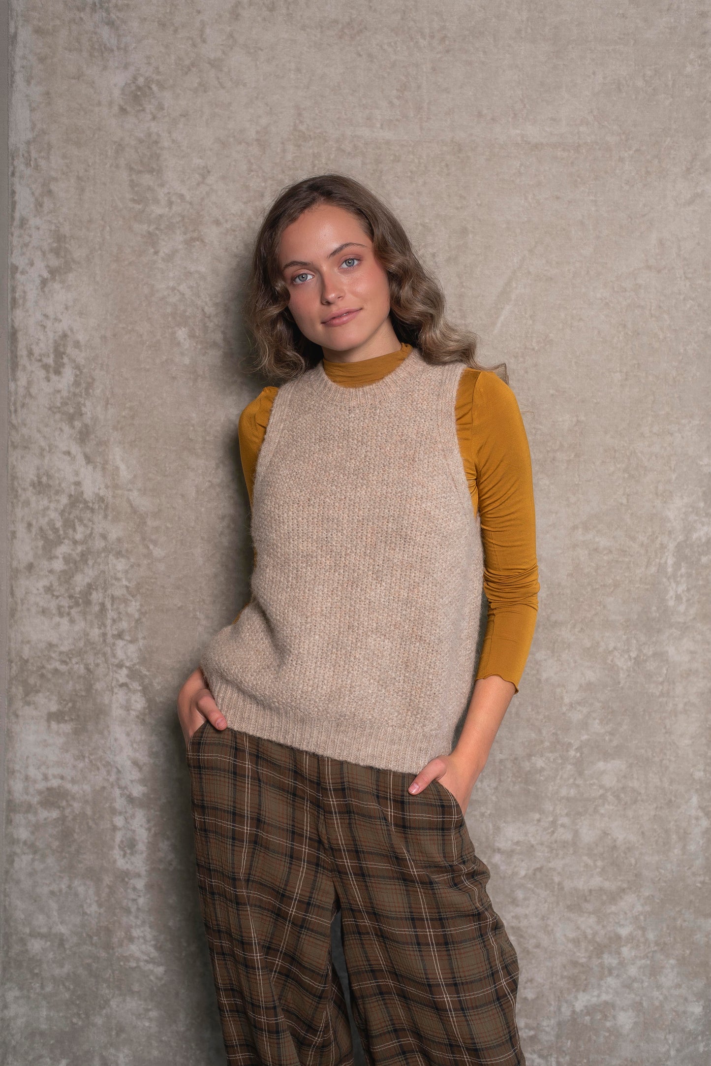 Sweater sin mangas Avena