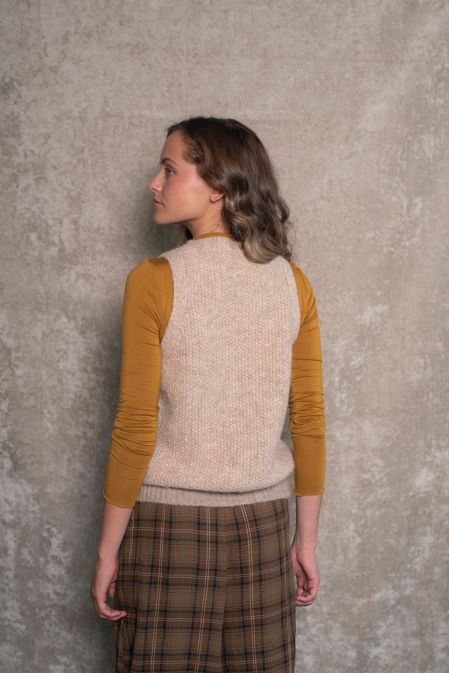 Sweater sin mangas Avena