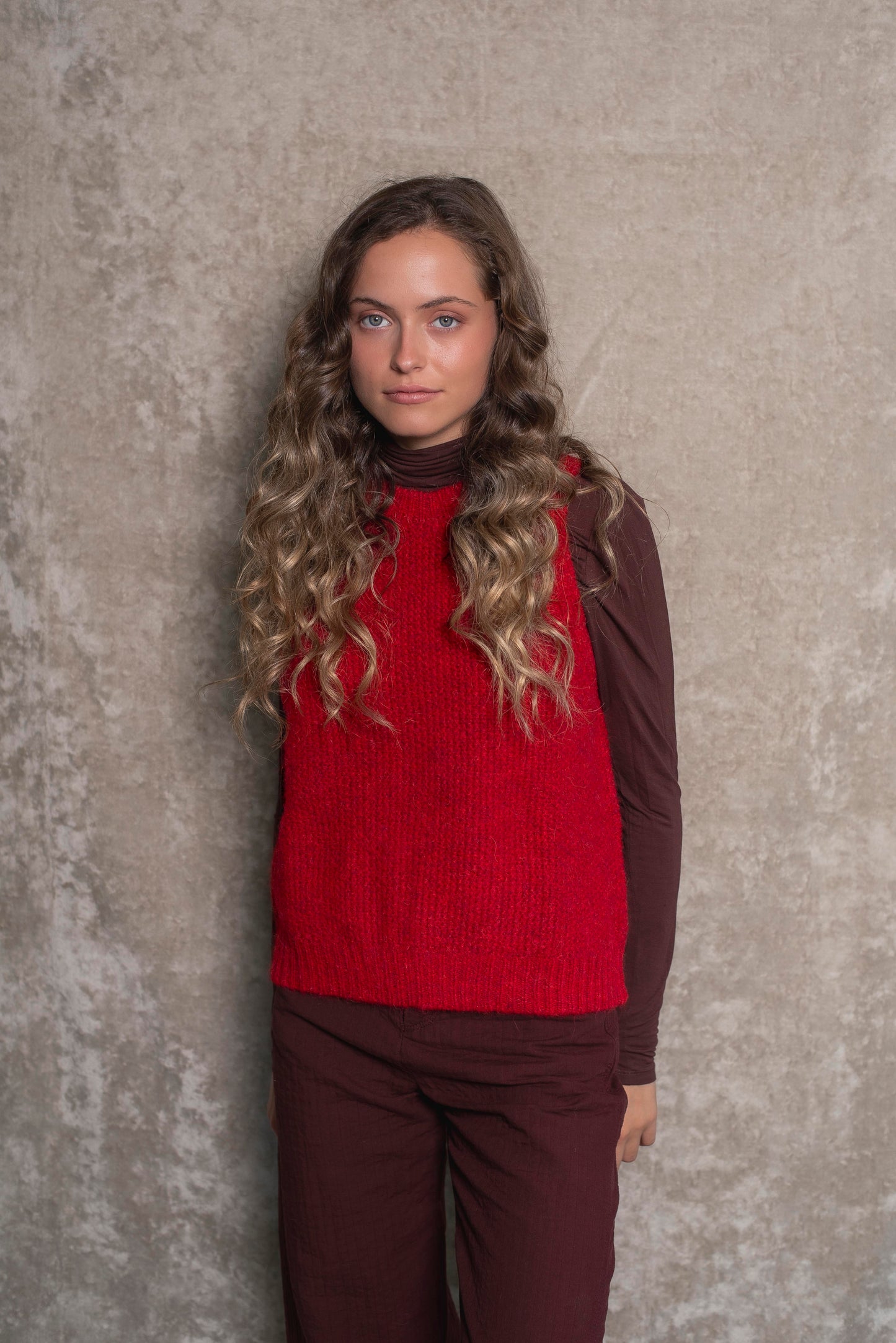 Sweater sin mangas Cereza