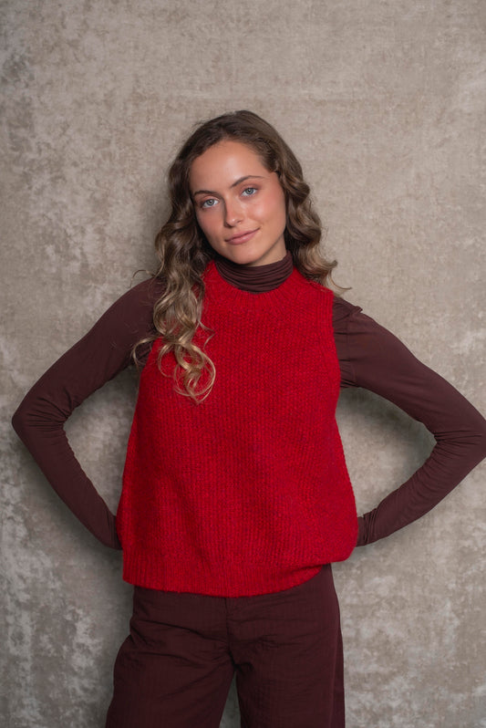 Sweater sin mangas Cereza