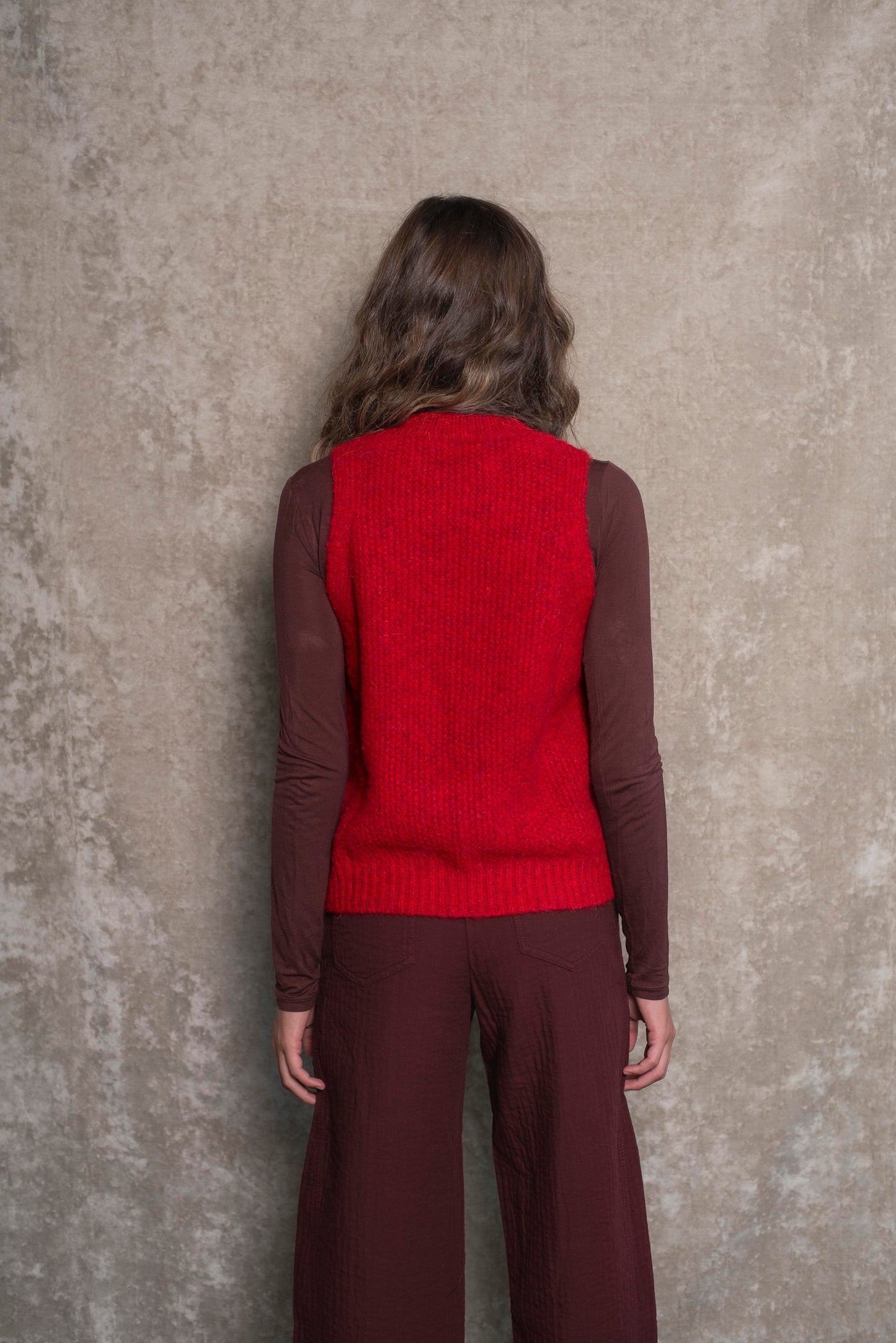 Sweater sin mangas Cereza