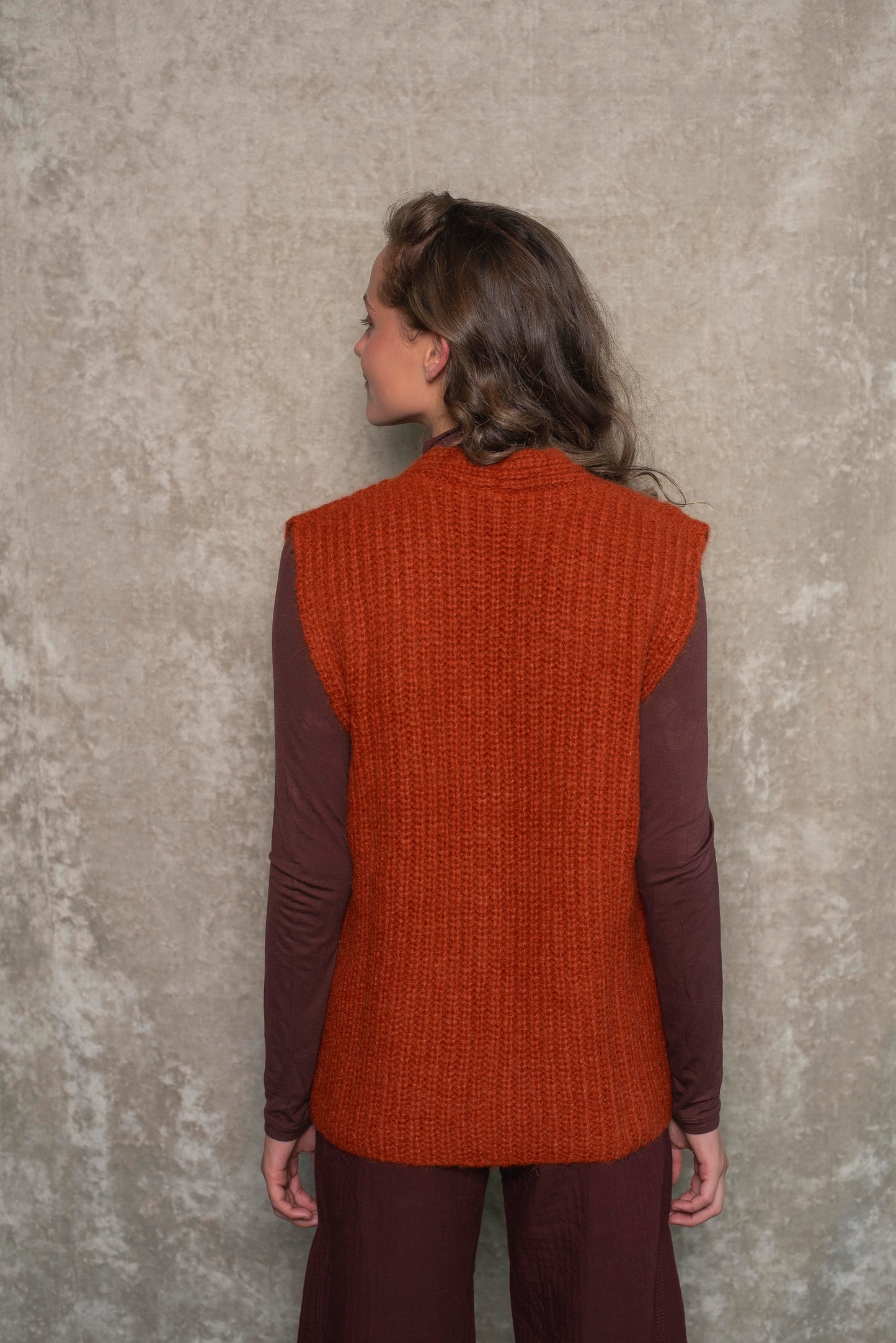 Cardigan sin mangas Mandarina