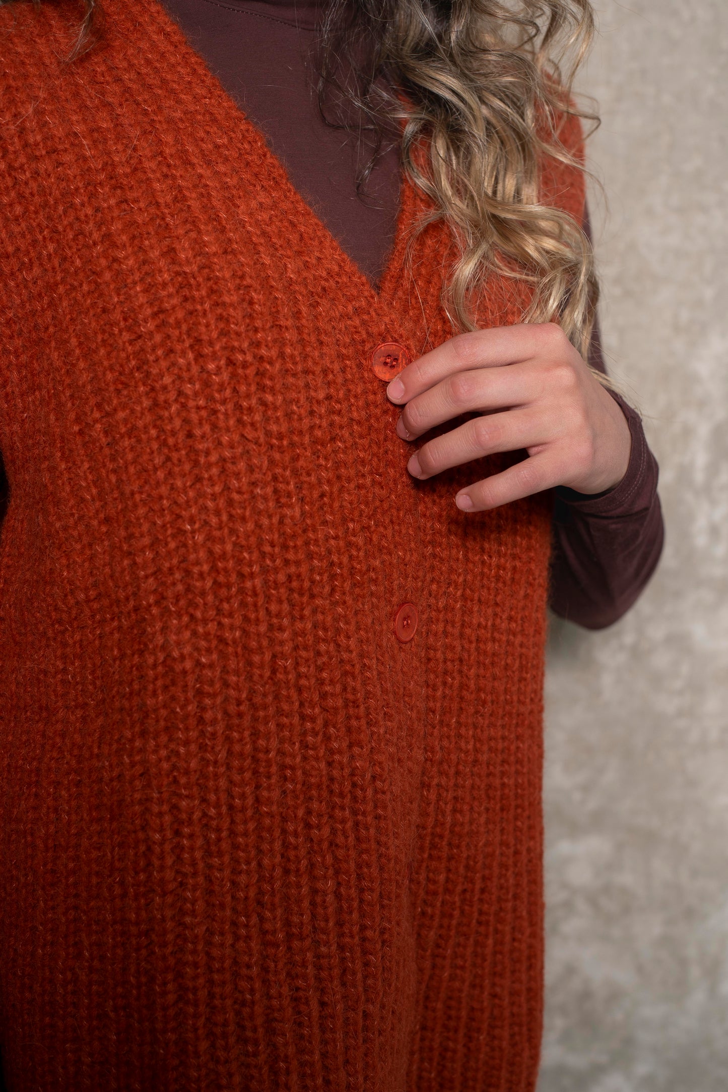 Cardigan sin mangas Mandarina