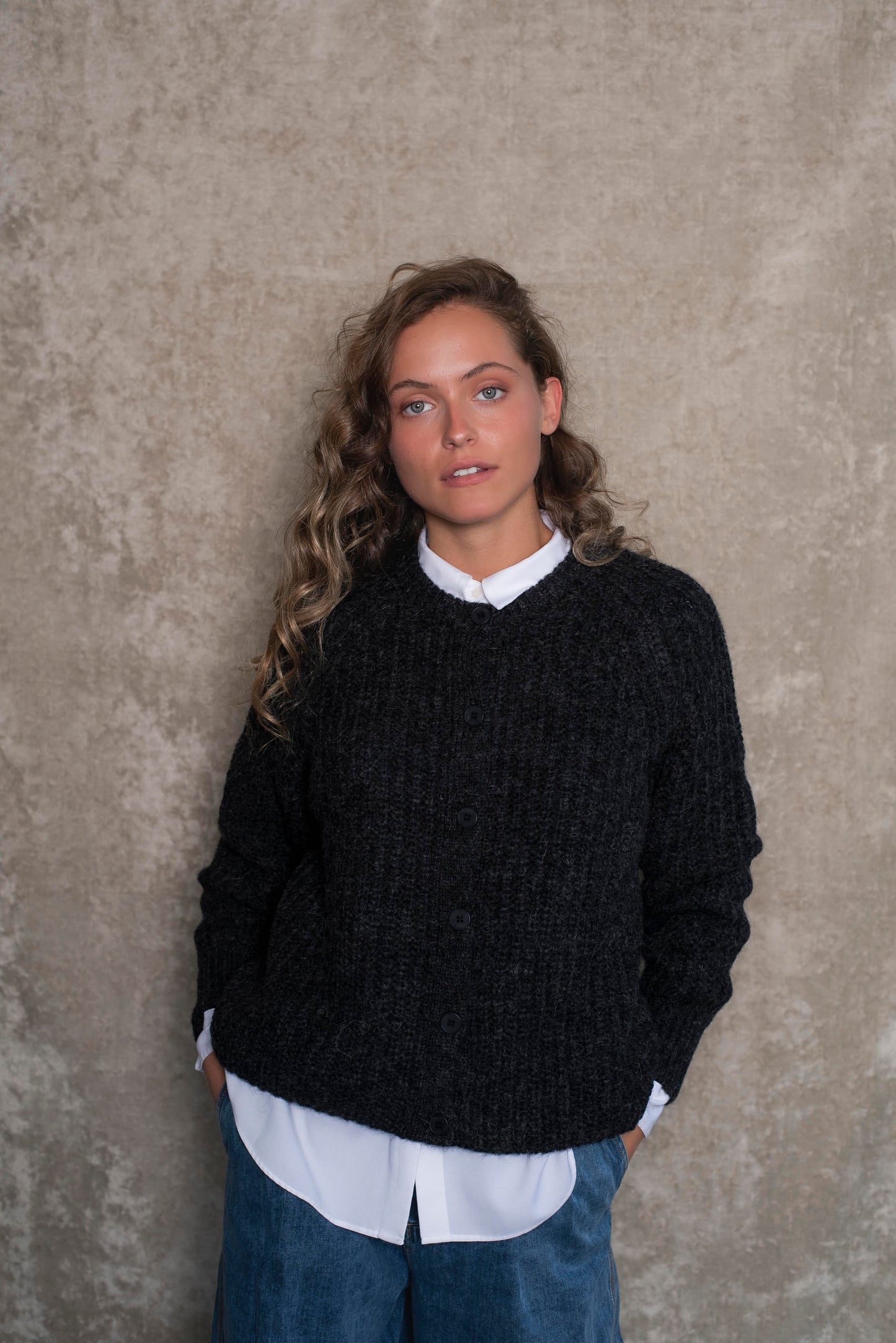 Cardigan Gris grafito