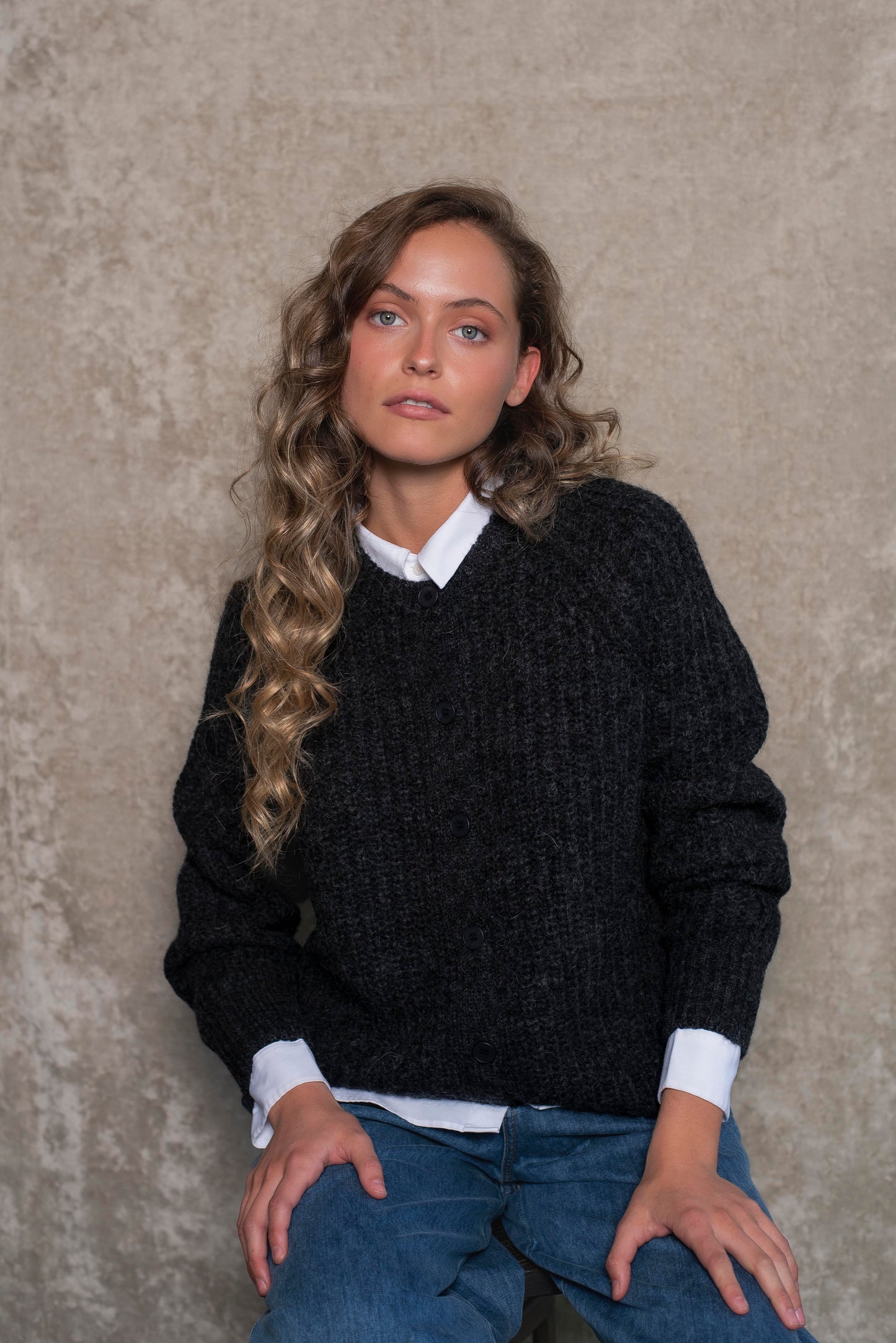 Cardigan Gris grafito