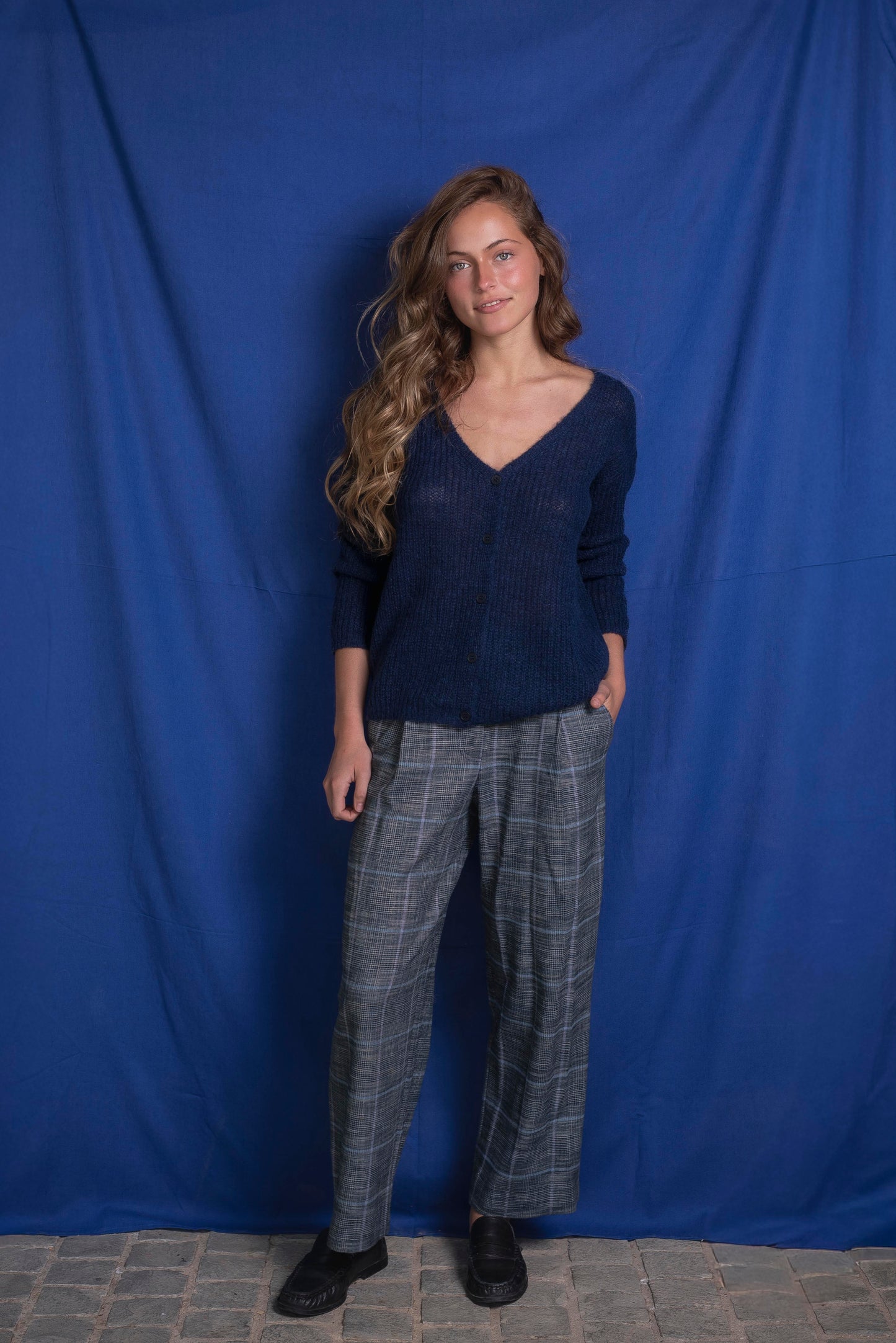 Cardigan liviano Azul marino