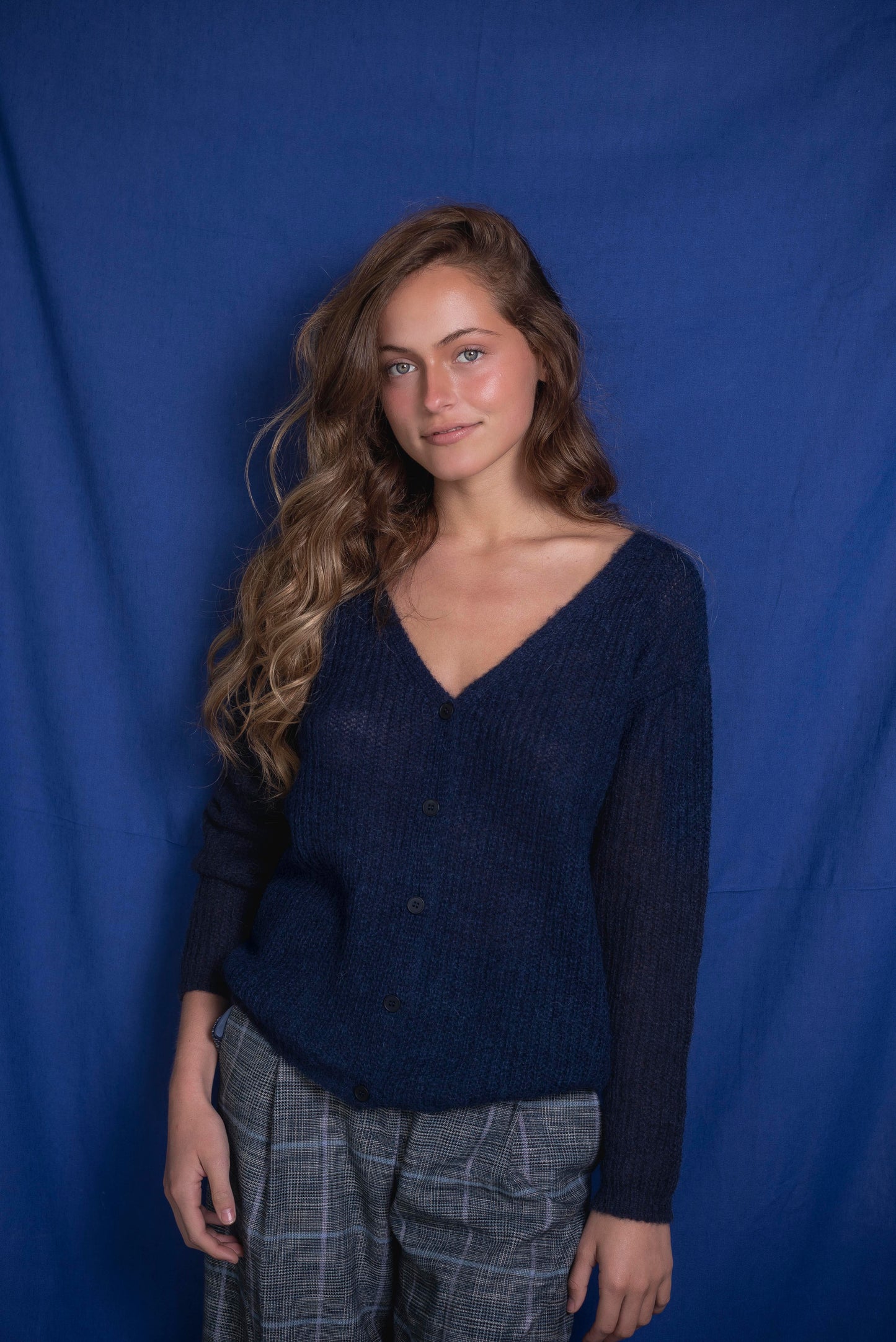 Cardigan liviano Azul marino