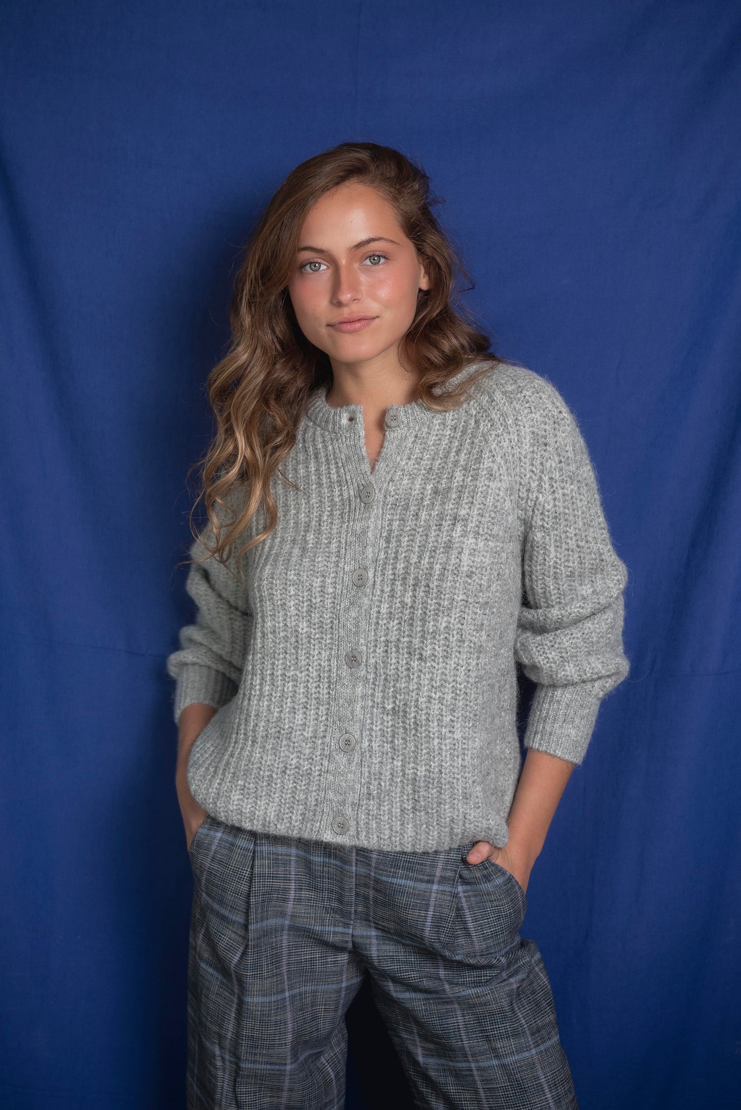 Cardigan Gris plata