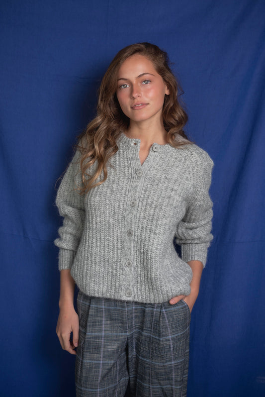 Cardigan Gris plata