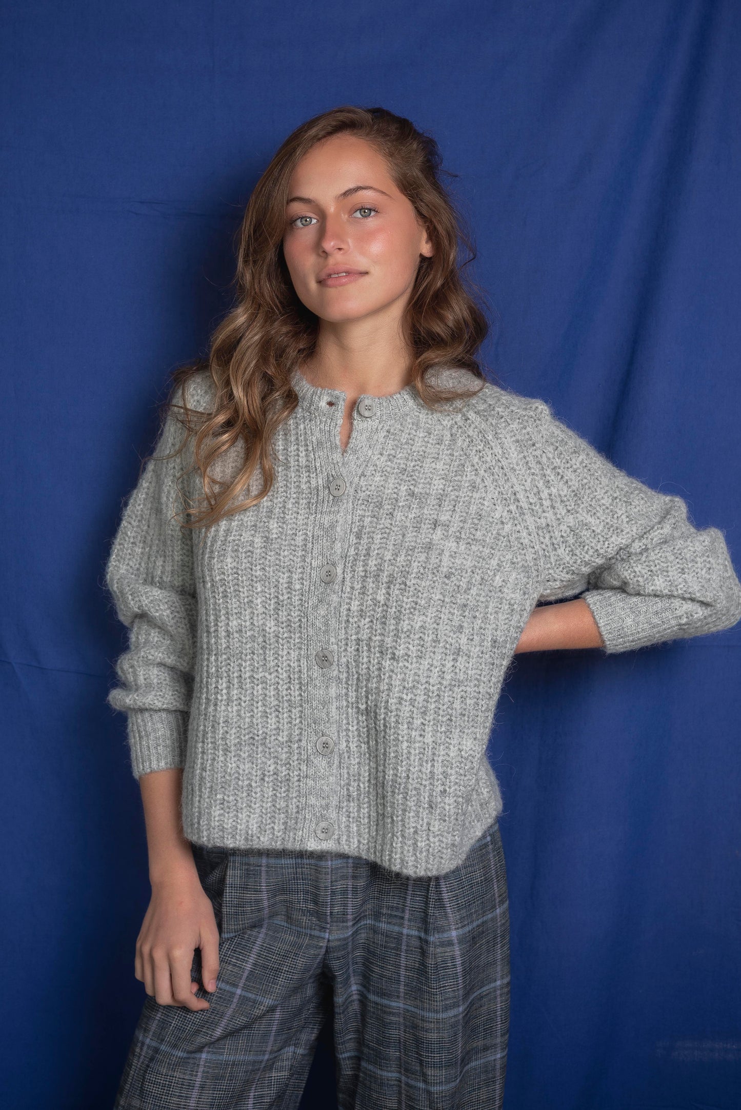 Cardigan Gris plata