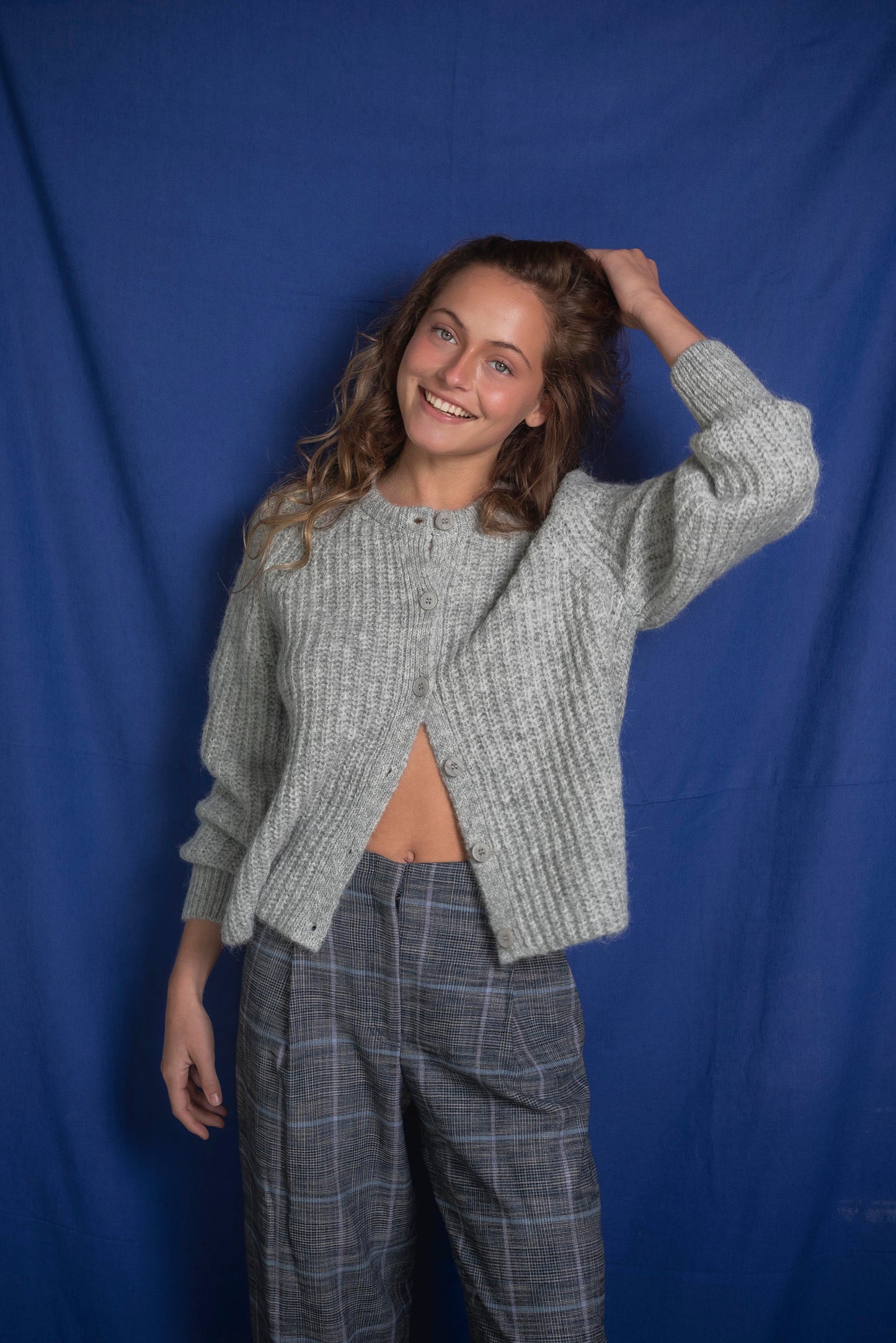 Cardigan Gris plata