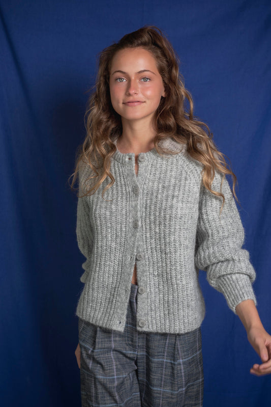 Cardigan Gris plata
